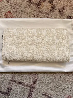 Crochet Wedding Clutch in Ivory thumbnail 6