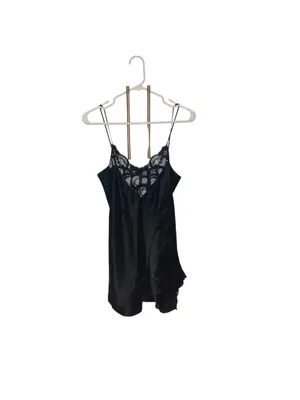 Vintage Victoria's Secret Gold label satin slip chemise lace mini nightgown thumbnail 9