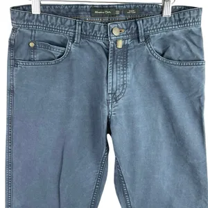 Massimo Dutti Women's Blue Mid Rise Slim Straight Stretch Denim Jeans Size 30 thumbnail 3