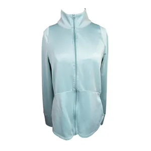 Layer 8 Medium Womens Zip Athletic‎ Top Long Sleeve Blue Golf Stretch Mock Neck thumbnail 2