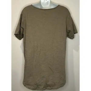 Pact 100% Organic Cotton V-Neck Pocket Tee Olive Green Size L Large EUC!!! thumbnail 2