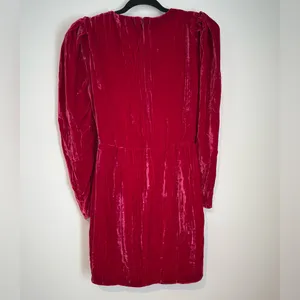 Lovers + Friends Kimora Mini Dress Magenta Pink‎ Silk Velvet - Size XS NWT thumbnail 4