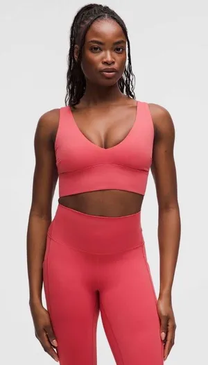 Lululemon Align V Neck Light Support Desert Red Yoga Pilates Gym Activewear 12 thumbnail 1