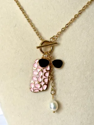 Pink Coach Purse Inspired Necklace (97) thumbnail 1