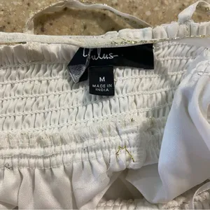 NWOT Lulus Sunshine Dreaming White Lurex Striped Tie-Strap Maxi Dress thumbnail 10