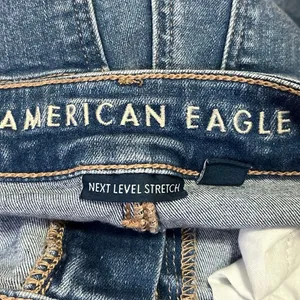 American Eagle Next Level Stretch Women's Blue Distressed Skinny Denim Jeans 4 thumbnail 4