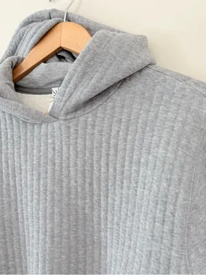 Aerie OFFLINE By Aerie Coffee Run Cropped Hoodie Grey Pullover Ribbed Size M thumbnail 4