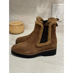 Sesto Meucci teddy Booties Suede Leather‎ Womens SZ 37 6.5 - Made in Italy NEW thumbnail 4