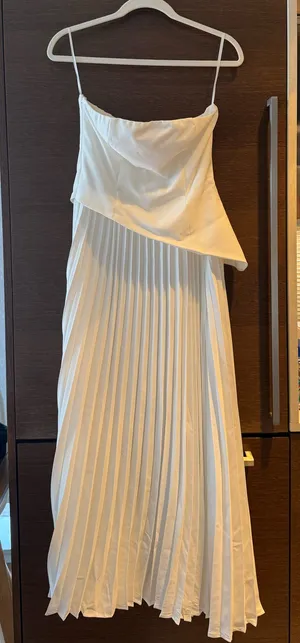 Commense White Strapless Dress M thumbnail 2