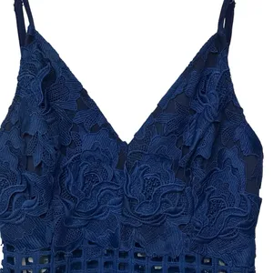 LOVERS + FRIENDS‎ Maren Navy Lace Ruffle Mini Dress Womens Size Extra Small XS thumbnail 2