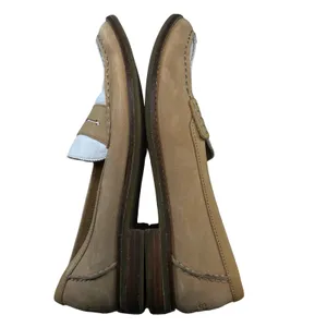 Sperry Womens Seaport Penny Loafers Tan‎ White Leather Preppy Slip On STS83410 9 thumbnail 4