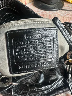 Y2K vintage coach Alex stitched patent leather tote black thumbnail 6