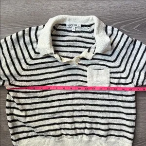 Alex Mill Clifford Sweater in a black and ivory striped Small thumbnail 9