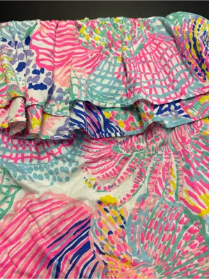 Lilly Pulitzer roar of the seas ruffle tube top thumbnail 3