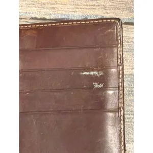 Dooney & Bourke Monogram Jacquard Leather Trim Bifold Long Wallet Brown Vintage thumbnail 8