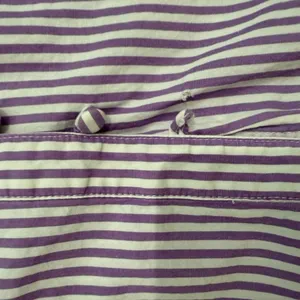 Adam Lippes x RTR Tie Neck Stripped Top in White/Purple, Size US 4​ thumbnail 5