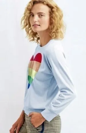 Sundry Rainbow heart Sweatshirt thumbnail 1