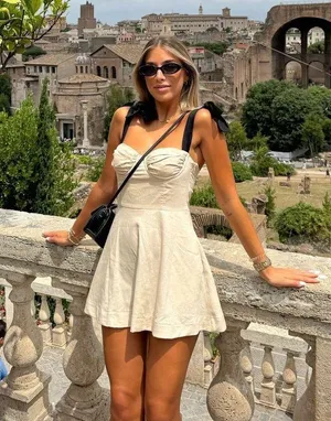 ZARA Ruffled Mini Dress thumbnail 3