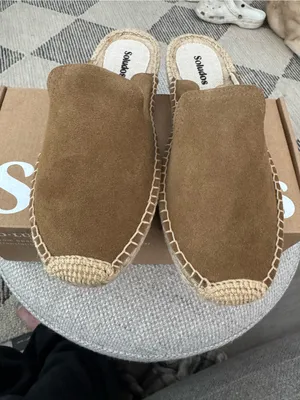 Soludos Womens Espadrilles The Smoking Mule Miel Brown 6 - 6.5 New thumbnail 3