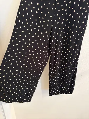 Madewell Hudson Black Polka Dot Cropped Ankle Pants XS thumbnail 6