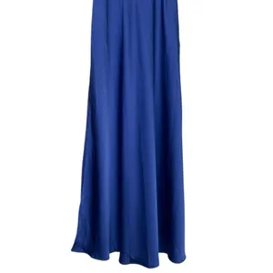 NWT Lulus Classic Elegance Satin Sleeveless Mock-Neck Slit Maxi Dress Large Blue thumbnail 4