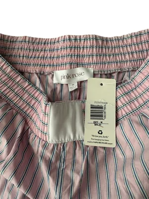 Pink Rose striped boxer style shorts thumbnail 3