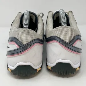 Nike White Pink Silver Leather Golf Shoes Womens Size 6 *READ* thumbnail 8