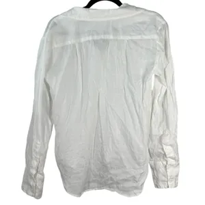 Reformation Long Sleeve White Linen Button Blouse Size XS thumbnail 5