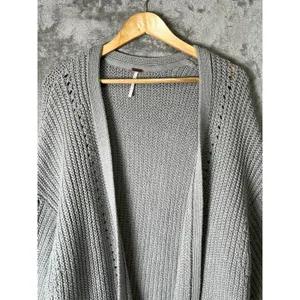 Free People Nightingale Cardigan Sweater Oversized Open Front Knit Women's Small thumbnail 2