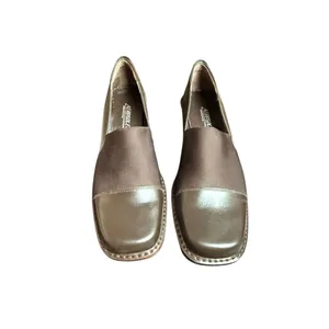 Aerosoles Brown Leather Block Heel Loafers Size 8 thumbnail 2
