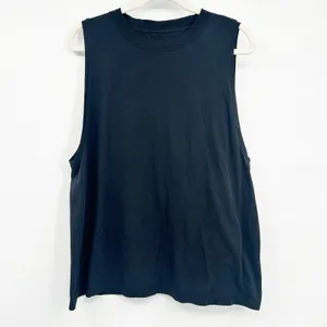 Lululemon Womens All Yours Black Lounge Relaxed Athleisure Pima‎ Cotton Tank Top thumbnail 3