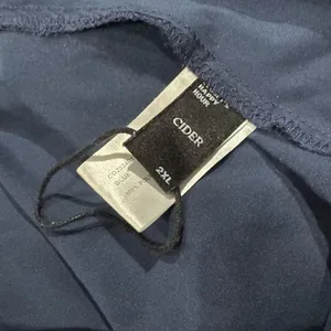 Cider Navy Blue Silky Slit Midi Dress Women’s 2XL thumbnail 2