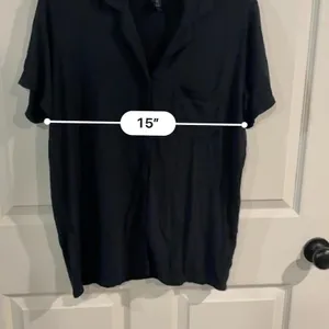 Skims black collared blouse thumbnail 4