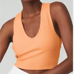 Alo Goddess Ribbed Cropped Racerback Tank thumbnail 6