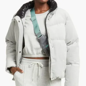 Zella Velvet Puffer Jacket Sz L thumbnail 1