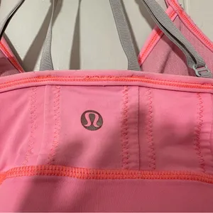 Lululemon Pink/Gray Sports Bra Size 6 thumbnail 3