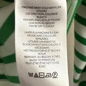 Maeve Anthropologie Green White Striped Corset-Waist 2X Sweatshirt Top OP1682588 thumbnail 6