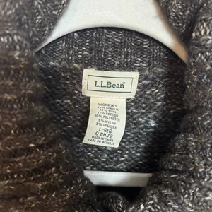 LL Bean‎ Womens Sweater Button Down Wool Blend Grampacore Brown Black Speckled L thumbnail 3