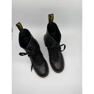 Dr. Martens Kendra Boot Women 8 Black Leather Lace Up Platform Block Heel Combat thumbnail 5