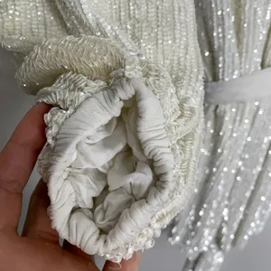 Retrofête Gabrielle Robe Sequins Wrap Mini Dress in Moonglow White Womens XS thumbnail 16
