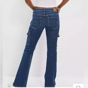 American Eagle Outfitters Low Rise Flare Stretch Jeans w Side Pockets Women’s 8 thumbnail 12