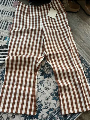 NWT FAITHFULL Valeria Capri Pants in gingham cedar thumbnail 14