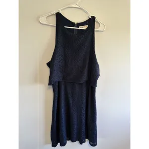 Abercrombie & Fitch Size L Blue Eyelet Dress Lace‎ thumbnail 3