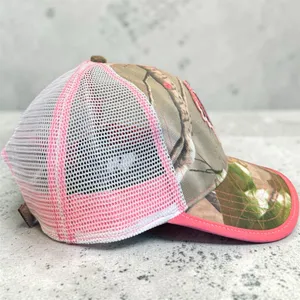 Infinity Headwear -Camouflage /Pink Trucker Vel-cro back Cap thumbnail 2