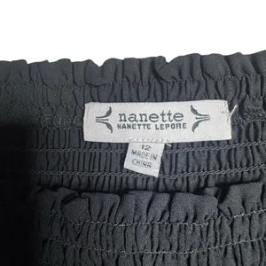 Nanette Lepore Black Smocked Peasant Midi Dress 12 thumbnail 7