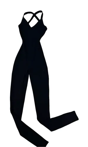 Naked Wardrobe Ribbed Cross-Back Jumpsuit - Size XS thumbnail 1