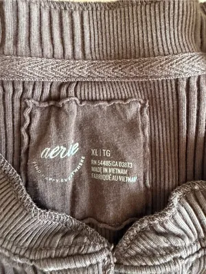 Aerie Road Trip Long Sleeve Henley Top Brown XL NWT thumbnail 7