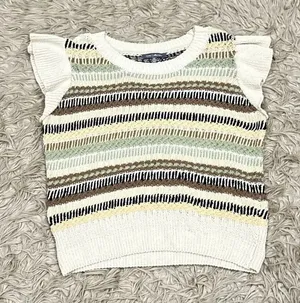 Grey collective crocheted top size XL Green thumbnail 1