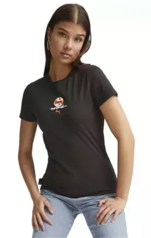 NWT PUMA Women's Worldwide Graphic Tee - Black M thumbnail 1