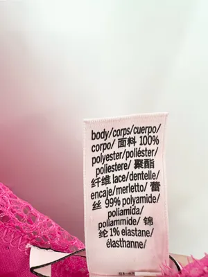 Victoria's Secret Women's Hot Pink Satin Mini Slip Dress‎ Lace Size Large thumbnail 4